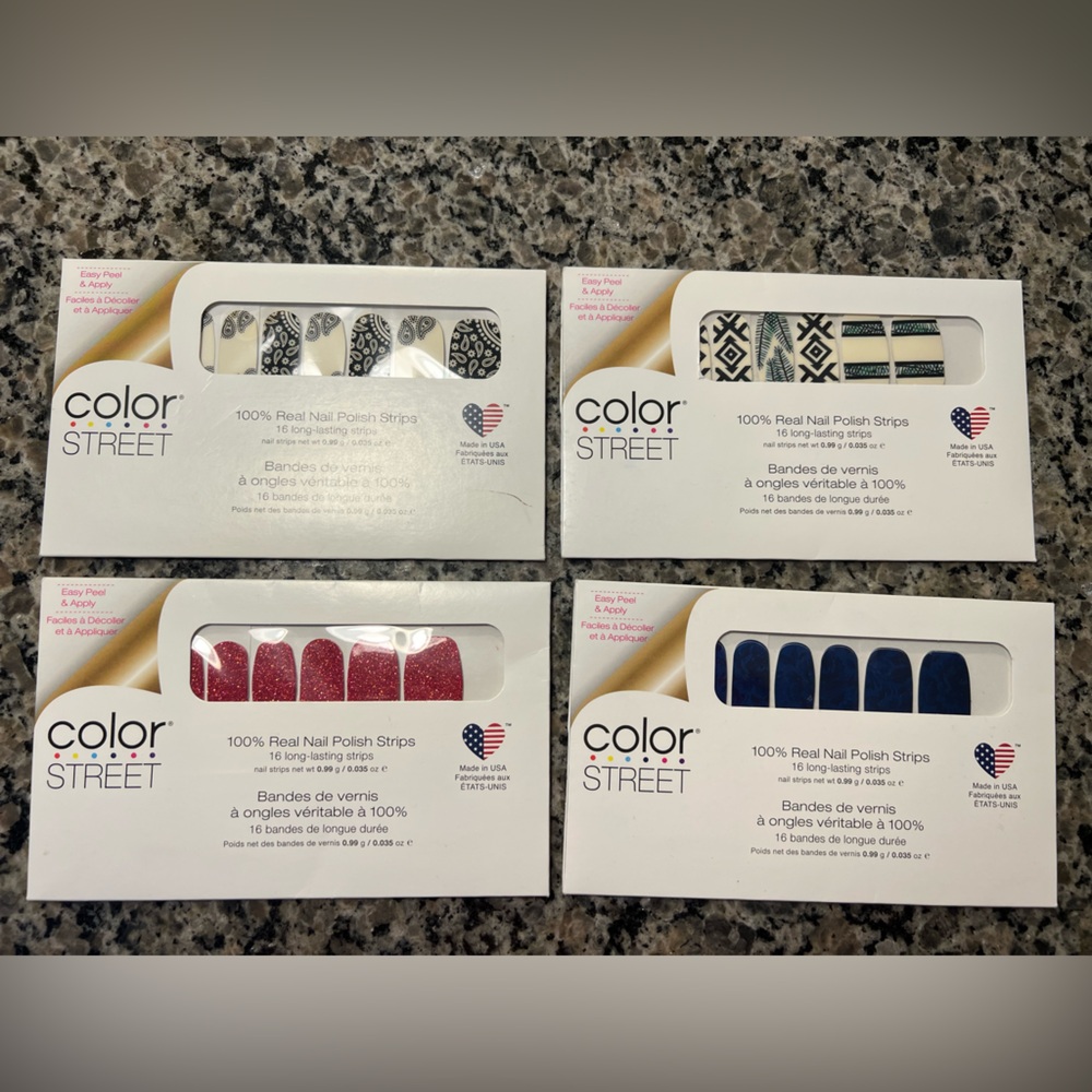 Color Street Nail Strips Bundle of 4
